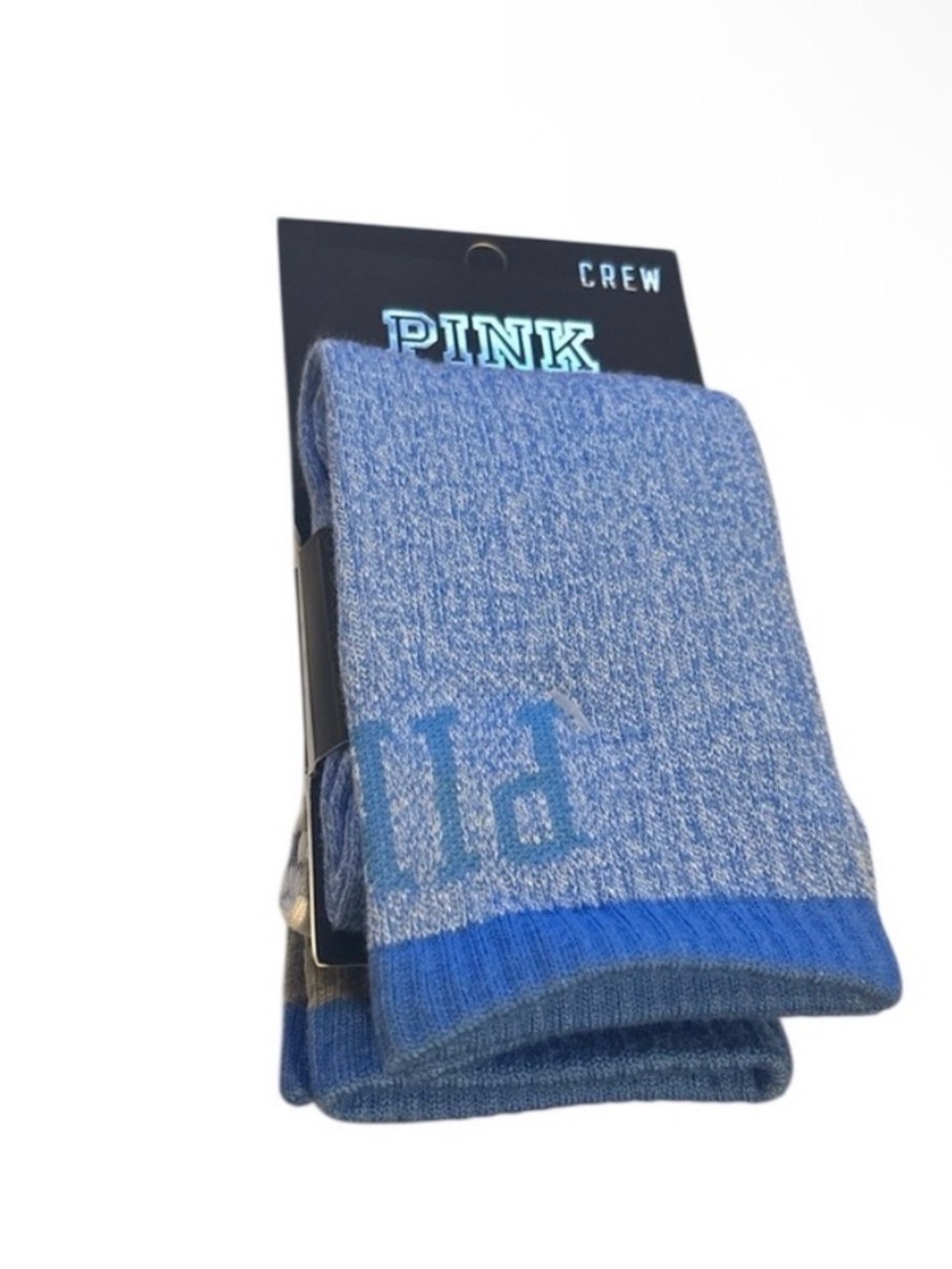 PINK‎ Victoria's Secret Blue Heather Crew Socks